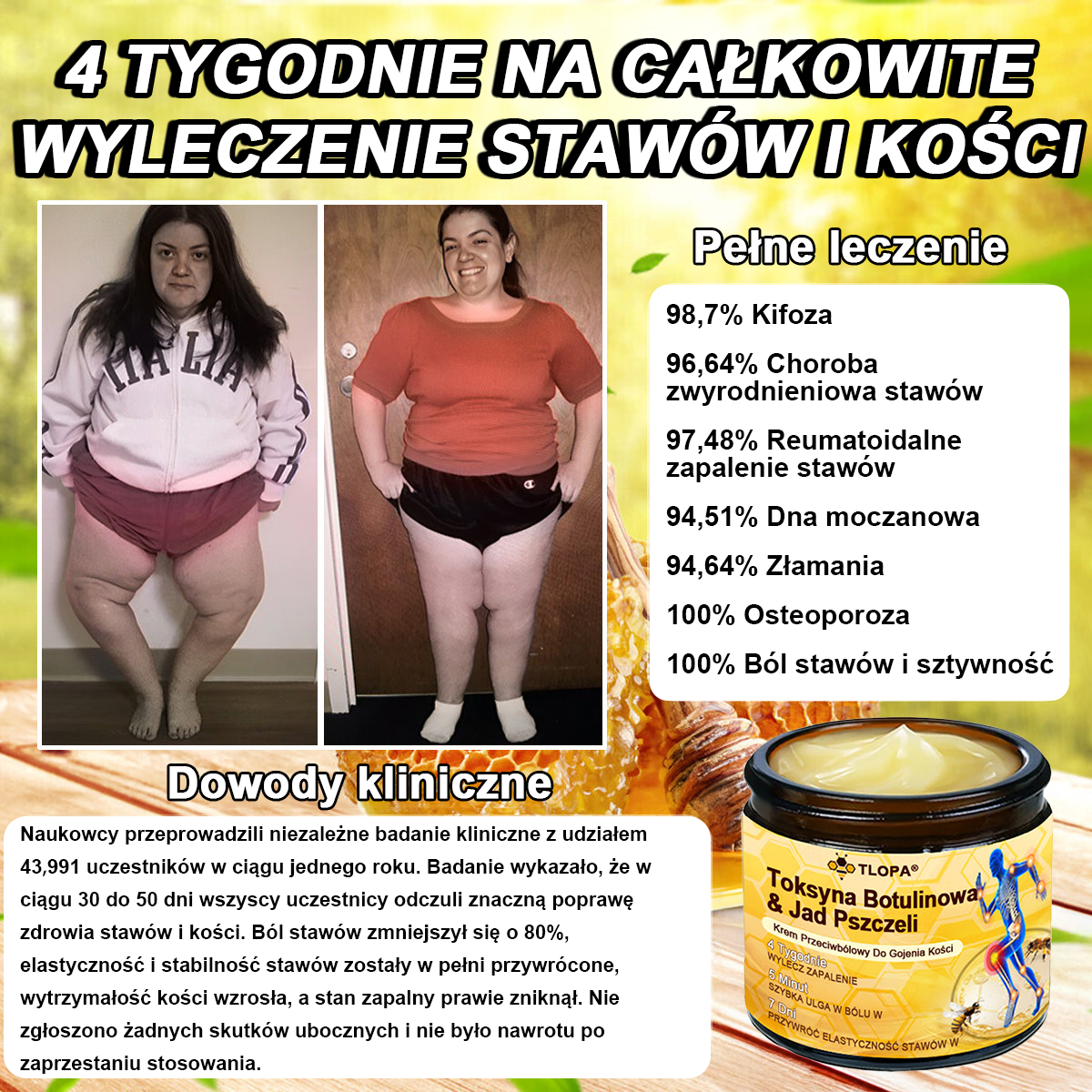 🦴TLOPA® Toksyna botulinowa i jad pszczeli Krem przeciwbólowy do gojenia kości🦴
