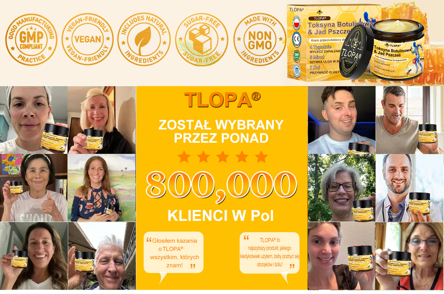 🦴TLOPA® Toksyna botulinowa i jad pszczeli Krem przeciwbólowy do gojenia kości🦴