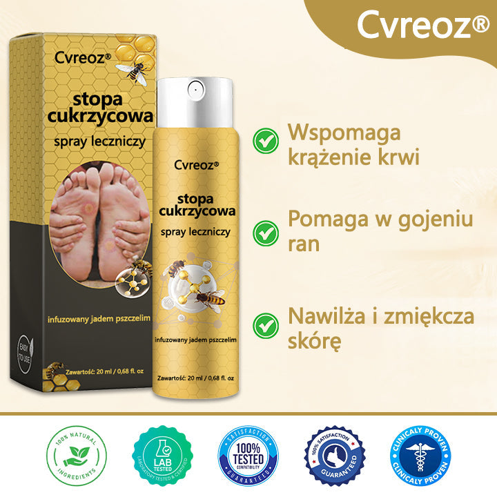 ✅Spray leczniczy z jadem pszczelim Cvreoz® do gojenia i regeneracji ran na dłoniach i stopach🎉