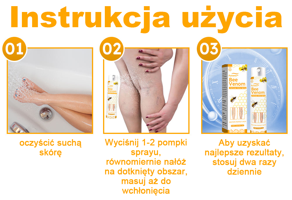 Fuzero™ Spray na żylaki z jadem pszczelim 🐝 🐝 🐝
