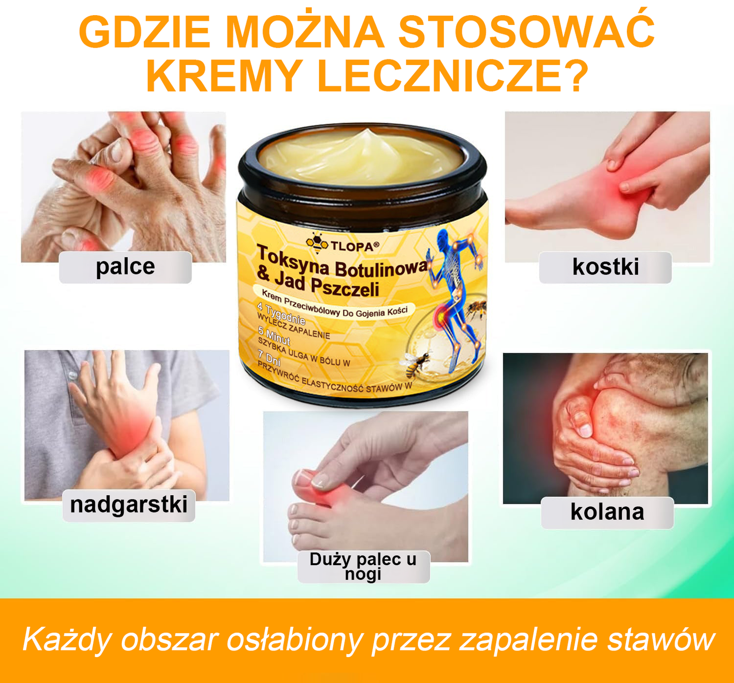 🦴TLOPA® Toksyna botulinowa i jad pszczeli Krem przeciwbólowy do gojenia kości🦴